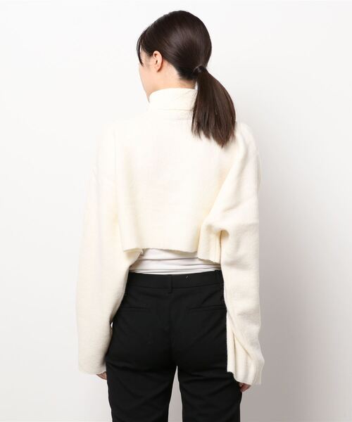 「MODE ROBE」 タートルネックニット FREE アイボリー レディース_画像3
