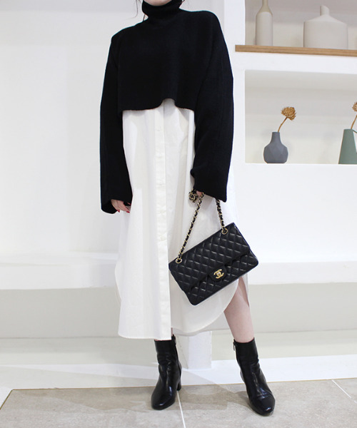 「MODE ROBE」 タートルネックニット FREE アイボリー レディース_画像7