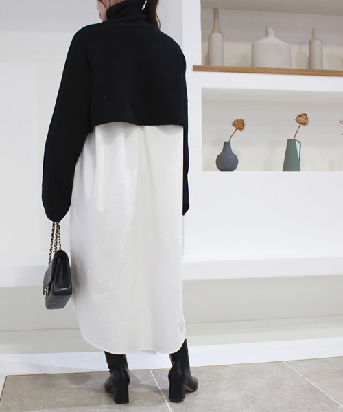 「MODE ROBE」 タートルネックニット FREE アイボリー レディース_画像8