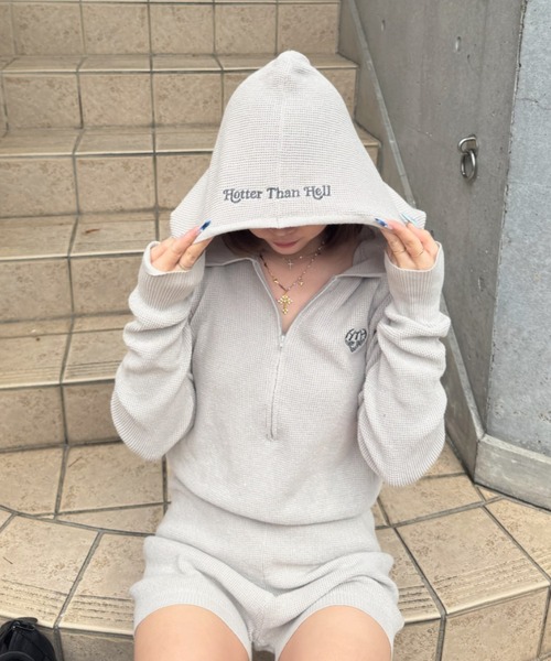 サロペット・オーバーオール・オールインワン HTH sweat hood romper HTH サロペット オーバーオール hood romper レディース : ZOZOTOWN