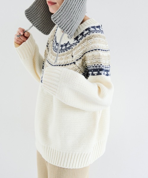 「Crisp」 長袖ニット FREE アイボリー レディース_画像7