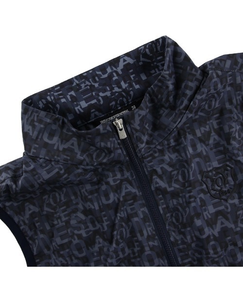 ZOY（ゾーイ） ベスト ジレ WOMENS レイヤーロゴプリントタフタ ベスト