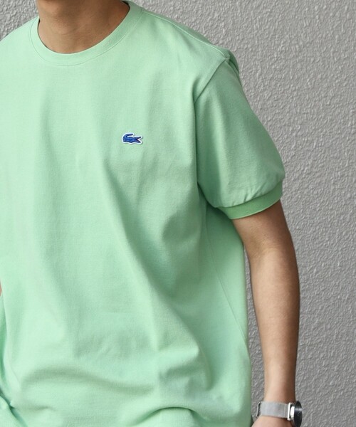 【SHIPS any別注】LACOSTE: ワンポイント ロゴ ピケ クルーネック Tシャツ 25S LACOSTE tシャツ 「SHIPS any別注」LACOSTE: ワンポイント ロゴ