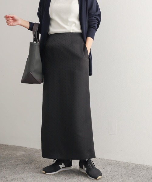 URBAN RESEARCH DOORS」 ロングスカート MEDIUM ブラック レディース