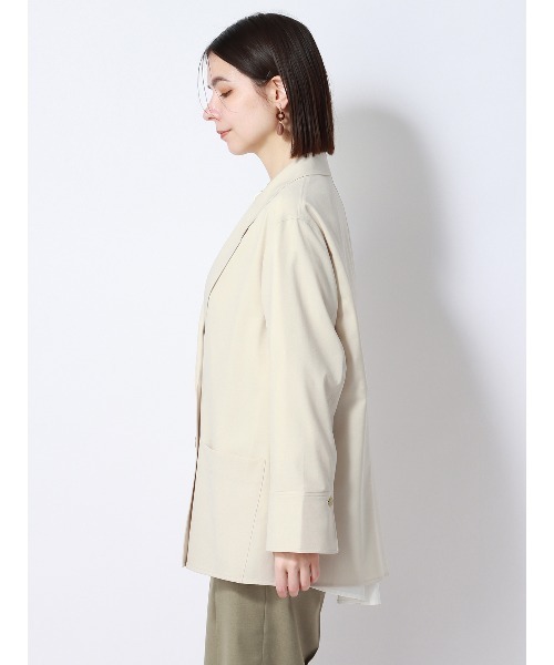 ブラウス シャツ ダブルブレストシアーシャツジャケット