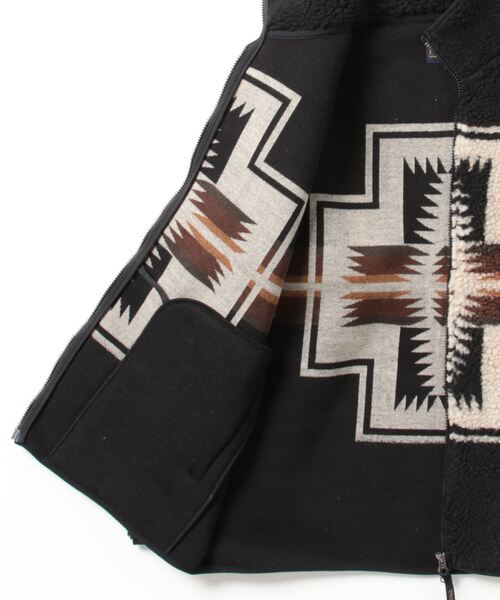 「PENDLETON」 ジップアップブルゾン M ブラック メンズ_画像3