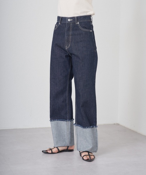 [COLONY 2139] Denim брюки LARGE темно-синий женский 