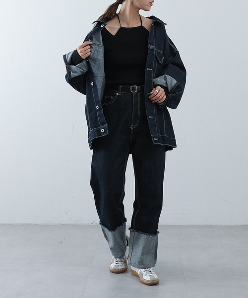 [COLONY 2139] Denim брюки LARGE темно-синий женский 