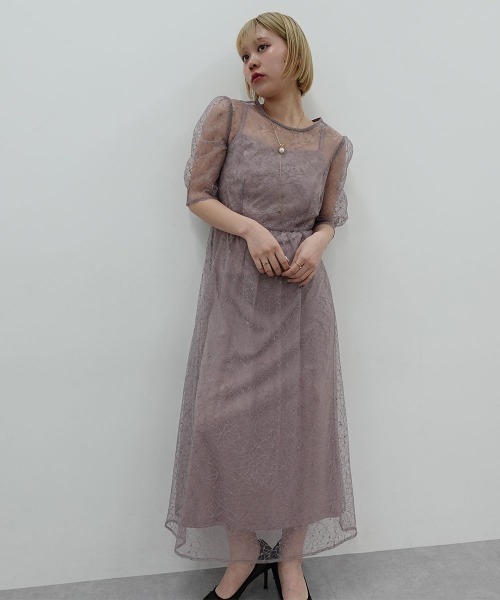 Jolie et Jolie（ジョリー エ ジョリー） ドレス ラメレースバック