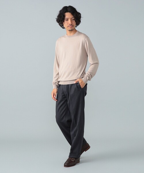 Brilla per il gusto Dネービーシルク モックネック ニット シルク モックネック ニット（ニット/セーター）｜BRILLA per il gusto