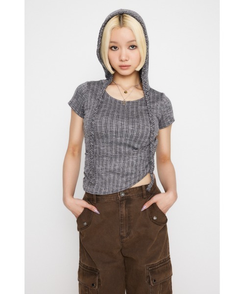 LAGUA GEM（ラグアジェム） パーカー HOODIE BRAID トップス