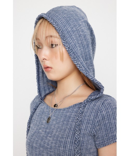 LAGUA GEM パーカー HOODIE BRAID トップス レディース