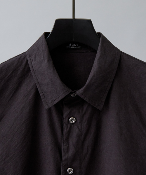 5351 pour les hommes シャツ 5351 POUR LES HOMMES シャツ コンビネーションメッシュ 半袖