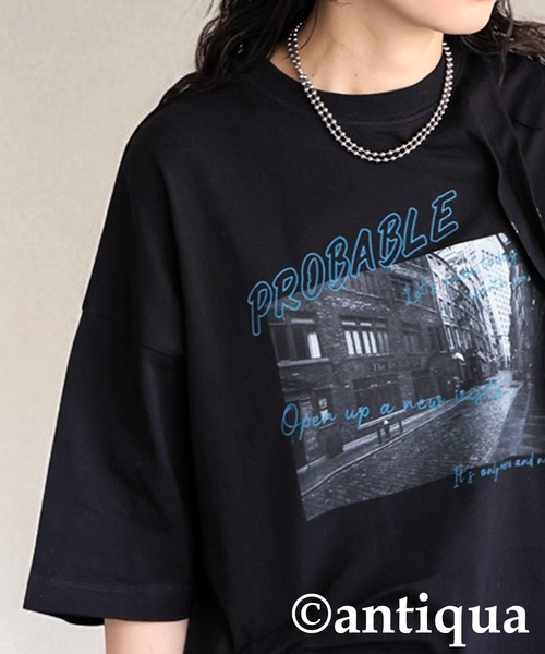 antiqua（アンティカ） tシャツ 立体タックデザインTシャツ レディース