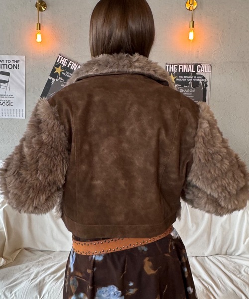 SHAGGIE（シャギー） ムートンコート ボアコート 「ViVi掲載」スタンド
