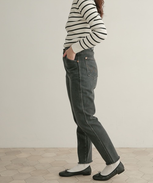[URBAN RESEARCH DOORS] обработка Denim брюки MEDIUM серый женский 