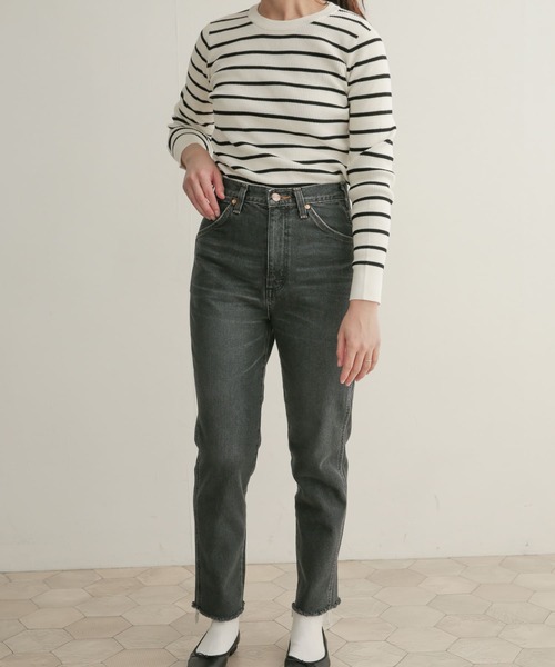 [URBAN RESEARCH DOORS] обработка Denim брюки MEDIUM серый женский 