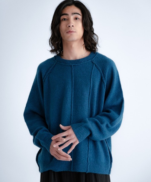 SINSS セーター ニット Smooth switching crew neck knit / スムース