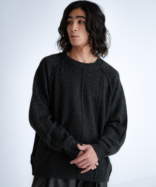 SINSS ポップアップ限定　ニット　Mサイズ SINSS セーター ニット Smooth switching crew neck knit / スムース