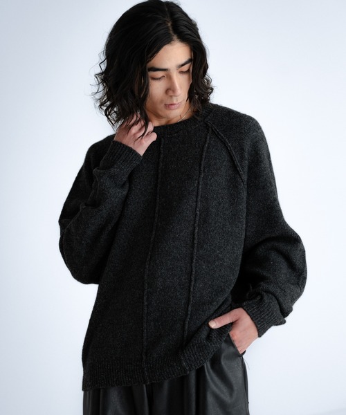 SINSS セーター ニット Smooth switching crew neck knit / スムース