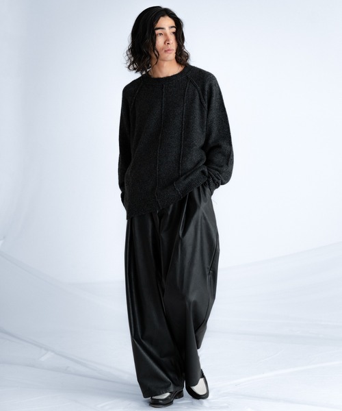 SINSS セーター ニット Smooth switching crew neck knit / スムース