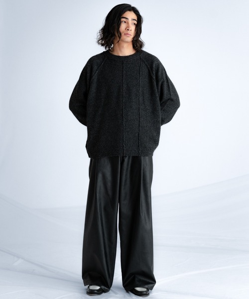 SINSS セーター ニット Smooth switching crew neck knit / スムース