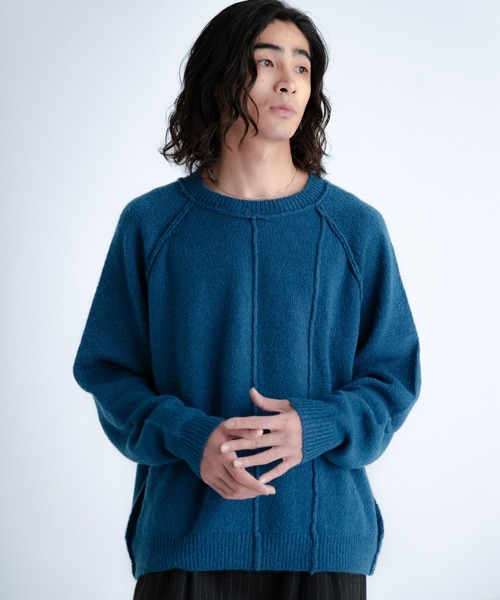 新品未使用タグ付 BRIEFING ネイビー クルーネックセーター S SINSS セーター ニット Smooth switching crew neck knit / スムース