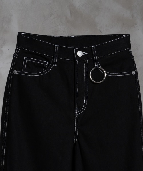 「adree」 デニムパンツ MEDIUM ブラック レディース