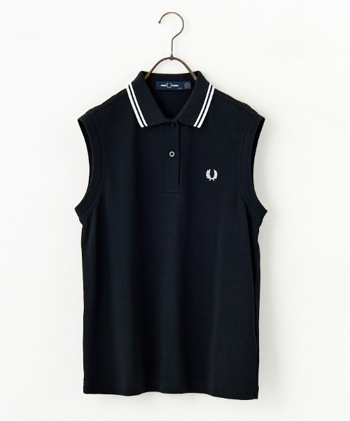 新品 FRED PERRY F5284 ノースリーブ ポロシャツ ブラック 12 新品 FRED PERRY F5284 ノースリーブ ポロシャツ ブラック 12