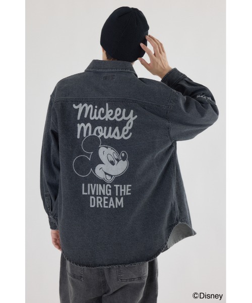 RODEO CROWNS WIDE BOWL ミッキーDENIMシャツ RODEO CROWNS WIDE BOWL（ロデオクラウンズワイドボウル） ブラウス