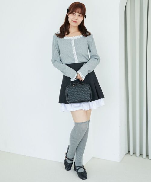 MAJESTIC LEGON（マジェスティックレゴン） スカート 配色フリル