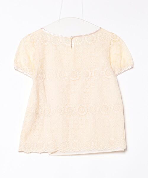 「Bon mercerie」 レース半袖ブラウス 36 ベージュ レディース_画像2