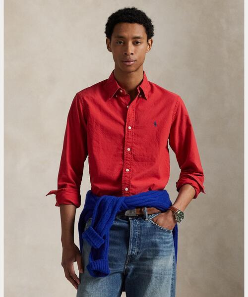 ラルフローレン　ルーズフィット　ポニー刺繡　オックスフォードシャツ　ゆったり ラルフローレン ルーズフィット ポニー刺繡 オックスフォードシャツ