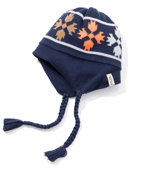 POLeR（ポーラー） ニット帽 ニットキャップ ビーニー BEAR PAW FLAP