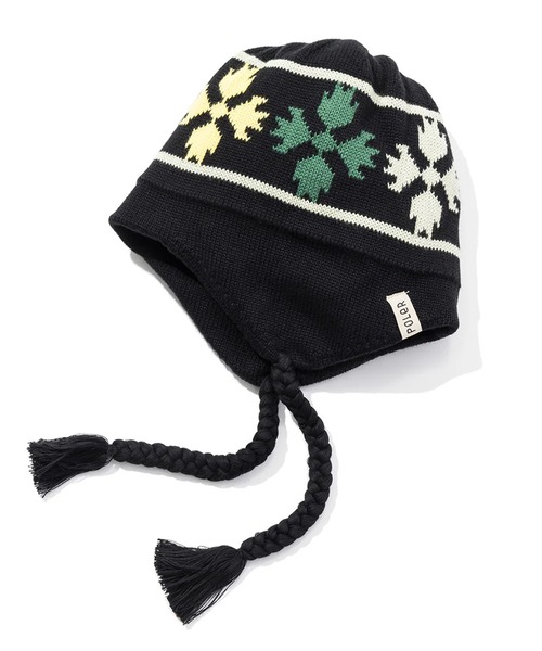 POLeR（ポーラー） ニット帽 ニットキャップ ビーニー BEAR PAW FLAP