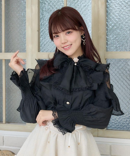 ROJITA（ロジータ） ブラウス シャツ ボウタイラッフルブラウス