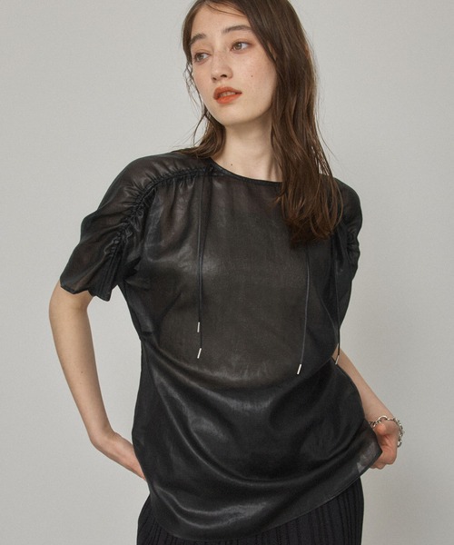 「PUBLIC TOKYO」 ドルマンスリーブブラウス FREE グリーン レディース_画像5