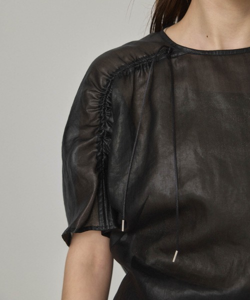 「PUBLIC TOKYO」 ドルマンスリーブブラウス FREE グリーン レディース_画像7