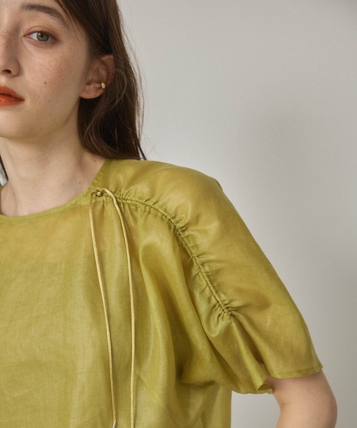 「PUBLIC TOKYO」 ドルマンスリーブブラウス FREE グリーン レディース_画像8
