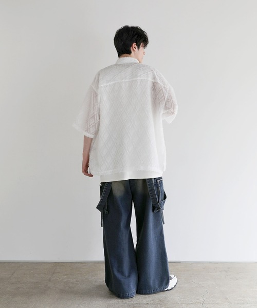 「LILL」 半袖シャツ M ホワイト メンズ_画像9