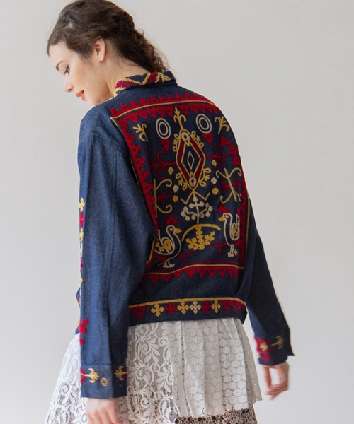 チャイハネ（CAYHANE） ブラウス シャツ 「チャイハネ」カチ刺繍デニム 