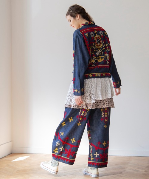 チャイハネ（CAYHANE） ブラウス シャツ 「チャイハネ」カチ刺繍デニム 
