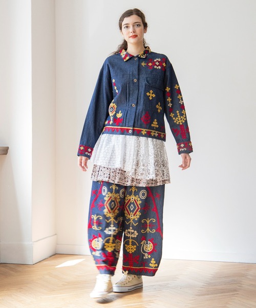 チャイハネ（CAYHANE） ブラウス シャツ 「チャイハネ」カチ刺繍デニム