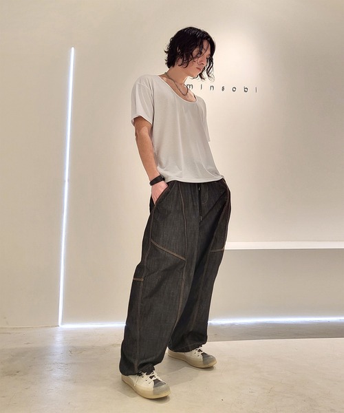 「minsobi」 半袖Tシャツ FREE ホワイト メンズ_画像9