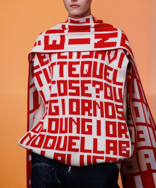 マフラー ストール MSGM×CATERINA FRONGIA コラボレーションジャガードマフラー レディース_11