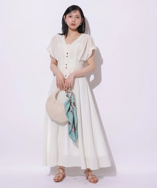 美品  ノースリーブワンピース ショルダーボリュームドレス レディース 38 Mystrada（マイストラーダ） ノースリーブワンピース 38 ブラウン