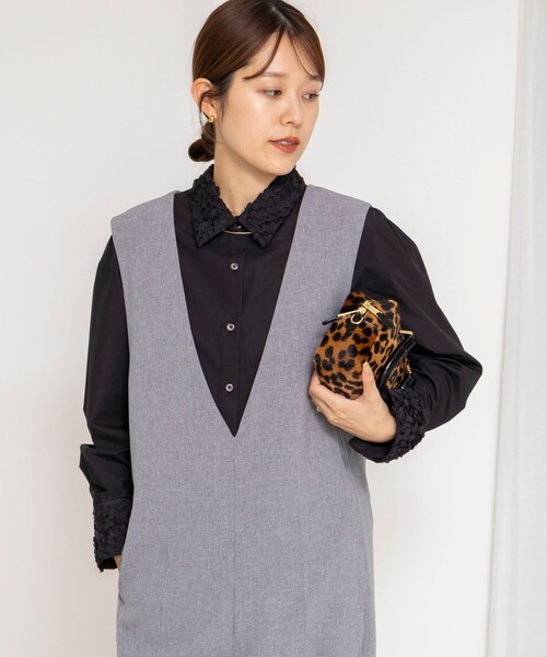 NOLLEY'S（ノーリーズ） ブラウス シャツ ウォッシャブル3Dレース襟