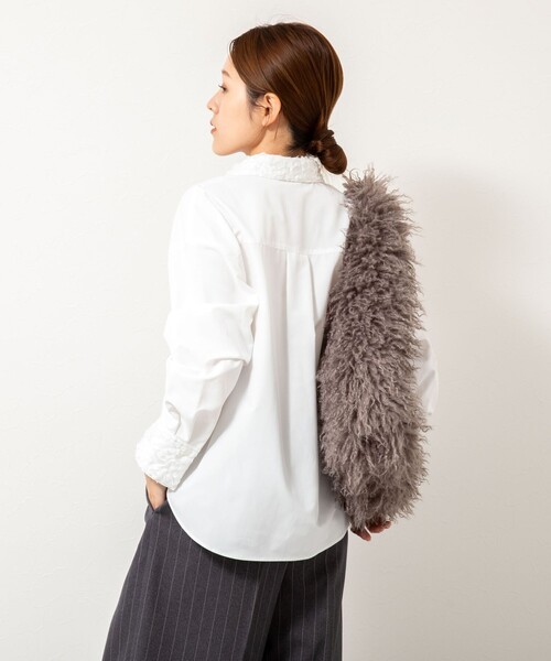 NOLLEY'S（ノーリーズ） ブラウス シャツ ウォッシャブル3Dレース襟