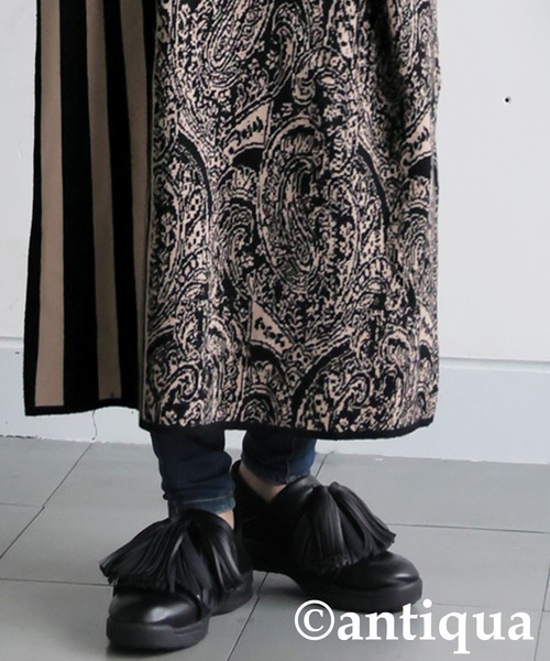 antiqua（アンティカ） ワンピース 柄ニット ワンピース : ZOZOTOWN