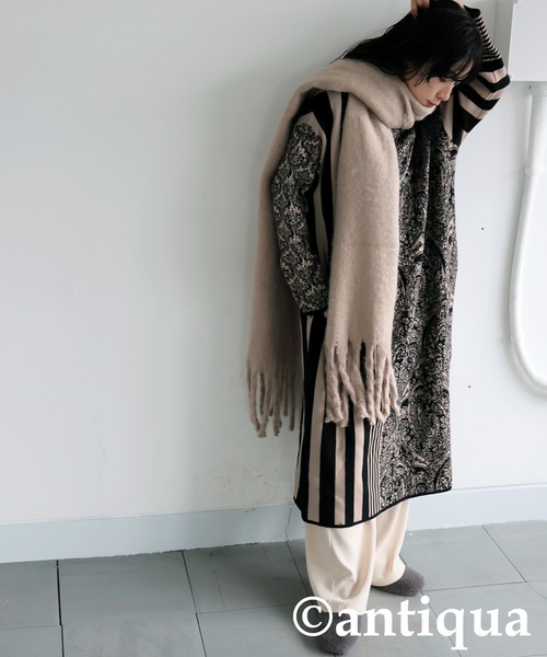 antiqua（アンティカ） ワンピース 柄ニット ワンピース : ZOZOTOWN